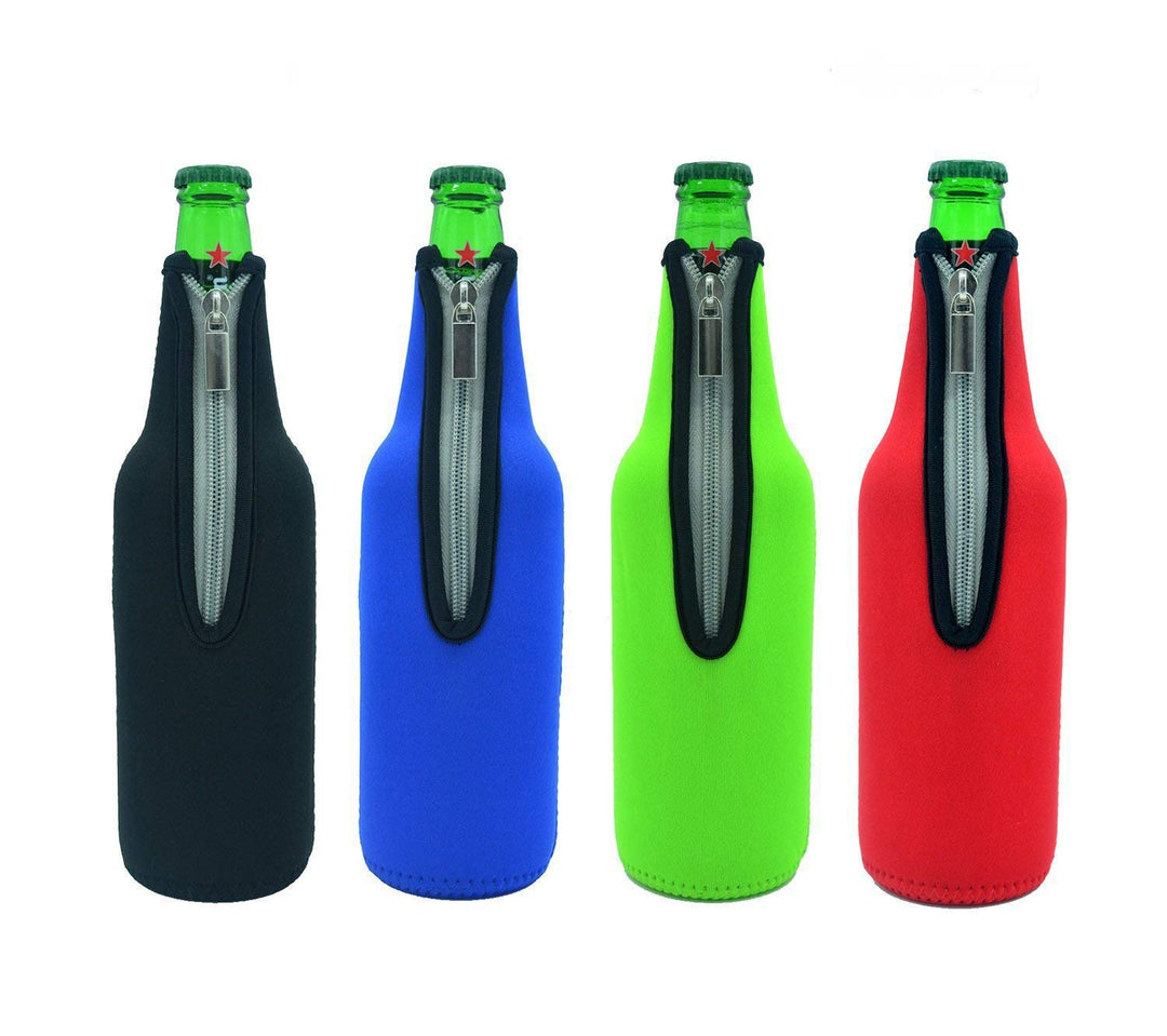 4 Stück Koozies Thermohülle Isoliertasche Hülle Tasche für Flasche 520 ml (17,6 oz) aus Neopren mit