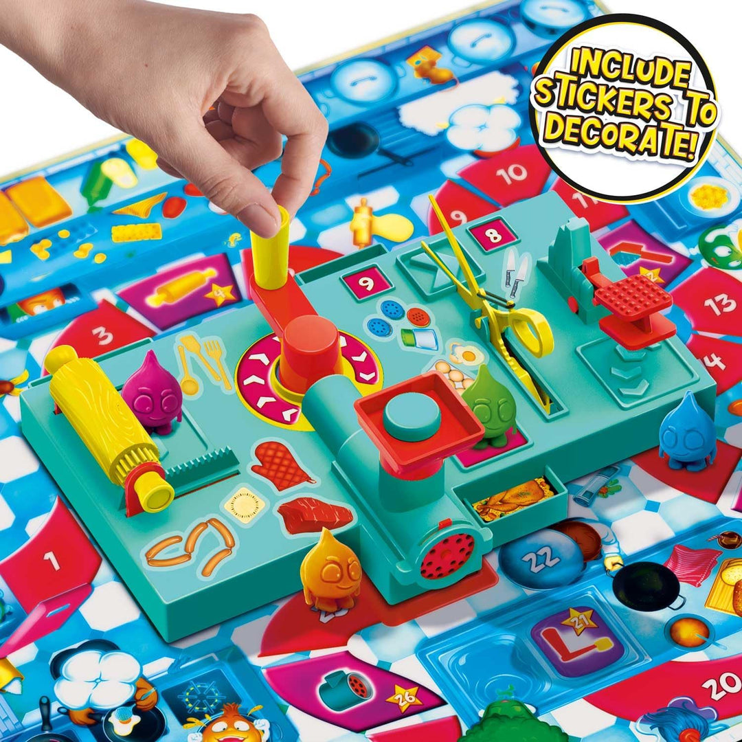 CRAZE Board Game Kitchen Escape – Zwiebel-Zerstörungsspiel mit Kinderknete für die ganze Familie, Br