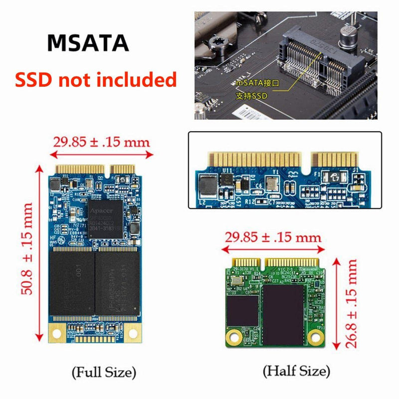 chenyang CY M.2 Msata SSD Adapter,2 in 1 Combo M.2 NGFF B-Key B/M-Key & Msata SSD to SATA 3.0 Adapte