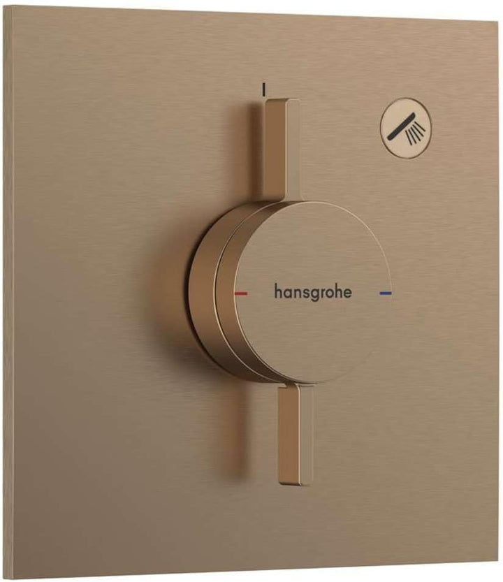 hansgrohe DuoTurn E - Duscharmatur Unterputz für 1 Verbraucher, Mischbatterie Dusche eckig, Einhebel
