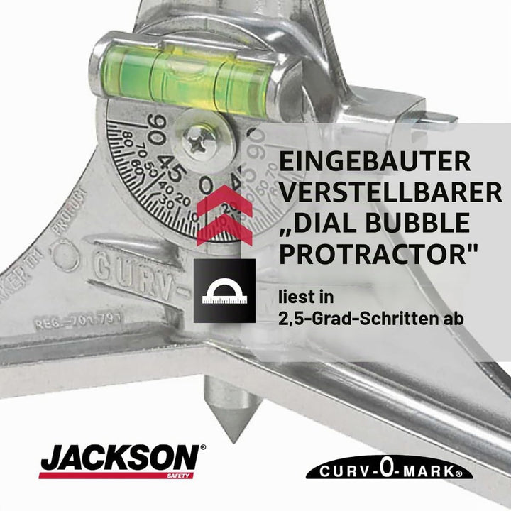 Jackson Safety J1880 Konturrohr-Zentrierkopf, Curv-O-Mark Schweiss- und Rohrleitungs-Layout-Werkzeug