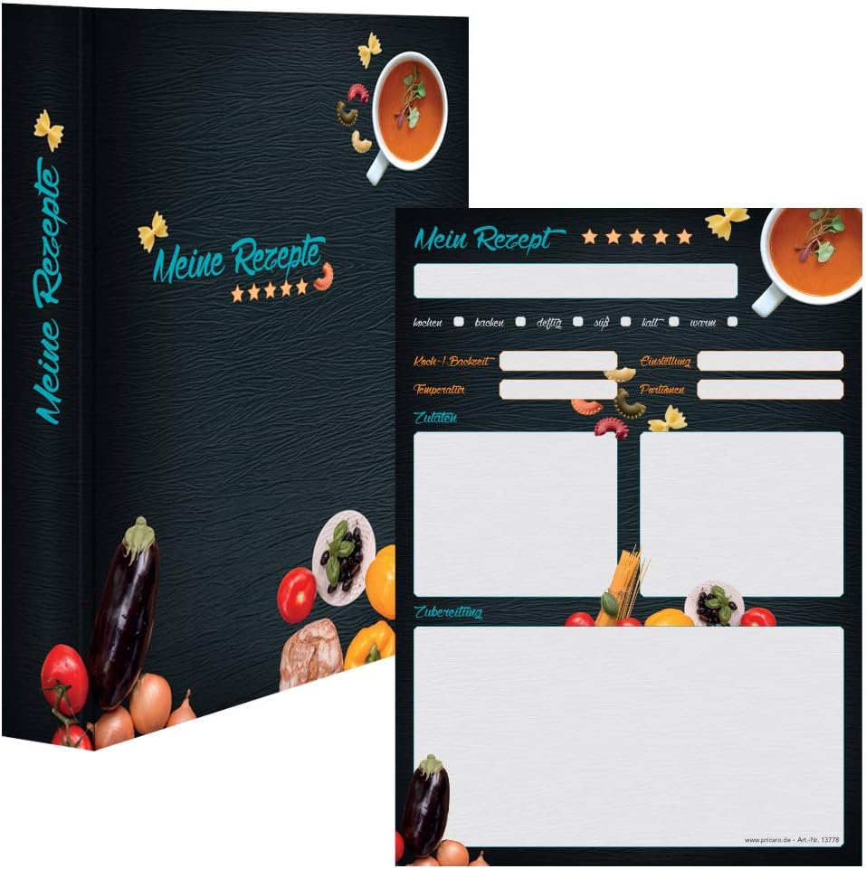 PRICARO Rezeptordner mit Rezeptblock "Buon Appetito", A5