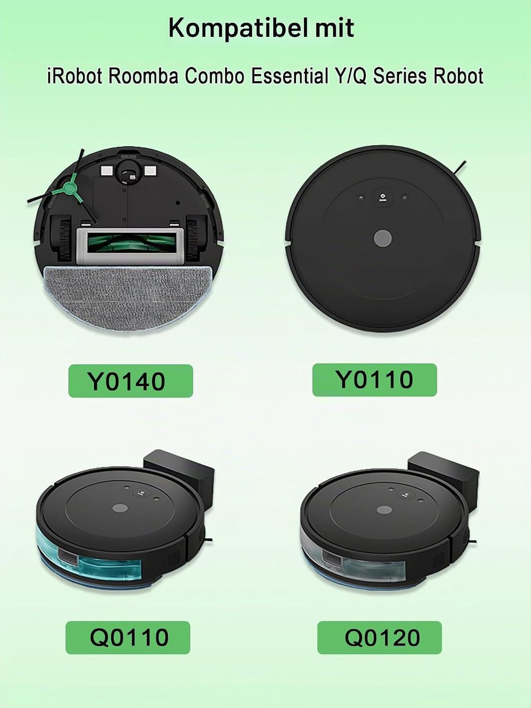 Ersatzteile für iRobot Roomba Essential/104/105/105x/Q0/Y0 Serie | Staubsauger Zubehörset für Q0120/