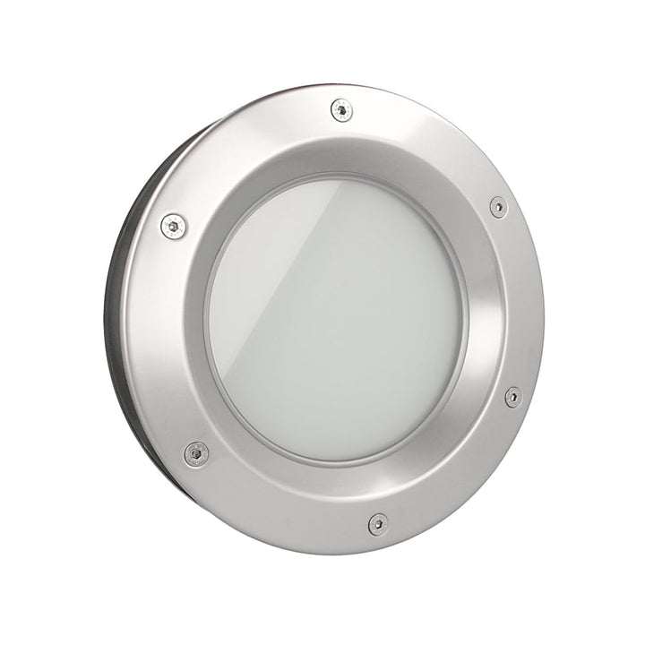 MLS Bullauge B6000 für Türen, Rostfreier Edelstahl, 350 mm, Mattes Glas 350 mm Mattes Glas, 350 mm M