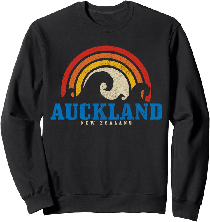 Auckland Neuseeland Vintage Retro Surfer Sweatshirt