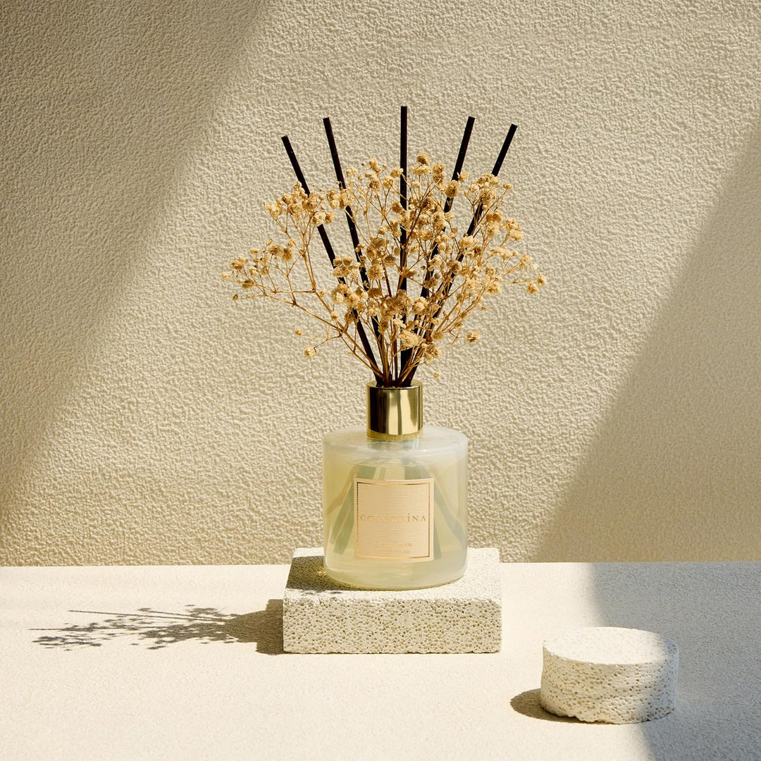 COCORRÍNA Raumduft Reed Diffuser mit 8 Duftstäbchen 200ml- Sauberes Leinen, Natürlich, Langanhaltend