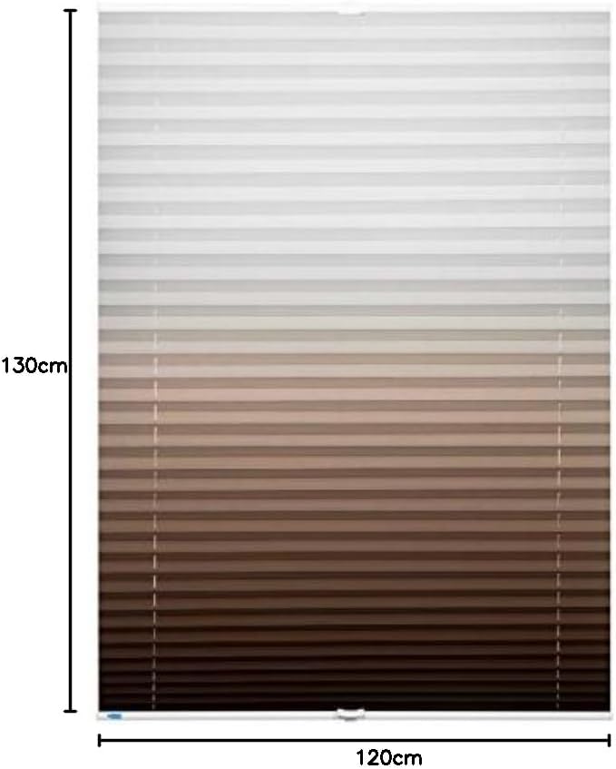 K-home Klemmfix-Plissee Farbverlauf Braun 120cm x 130cm (B x L) 120 x 130 cm Braun, 120 x 130 cm Bra