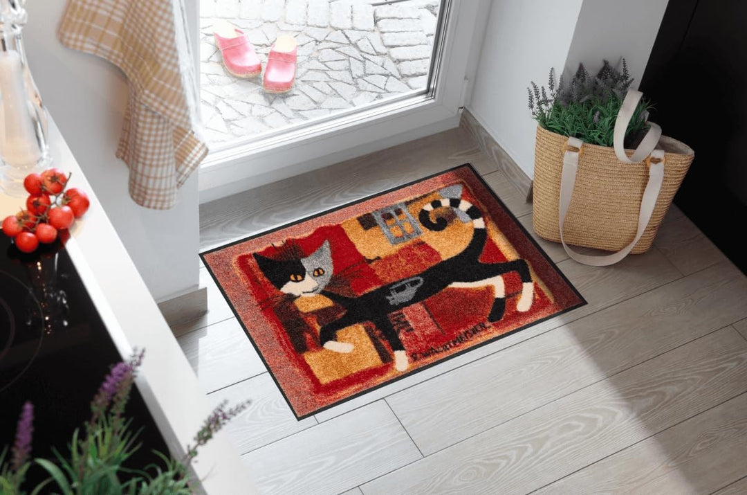 Salonloewe Rosina Wachtmeister Fussmatte Ivano with Mouse 50x75 cm Eingangs-Matte Haustür waschbar K