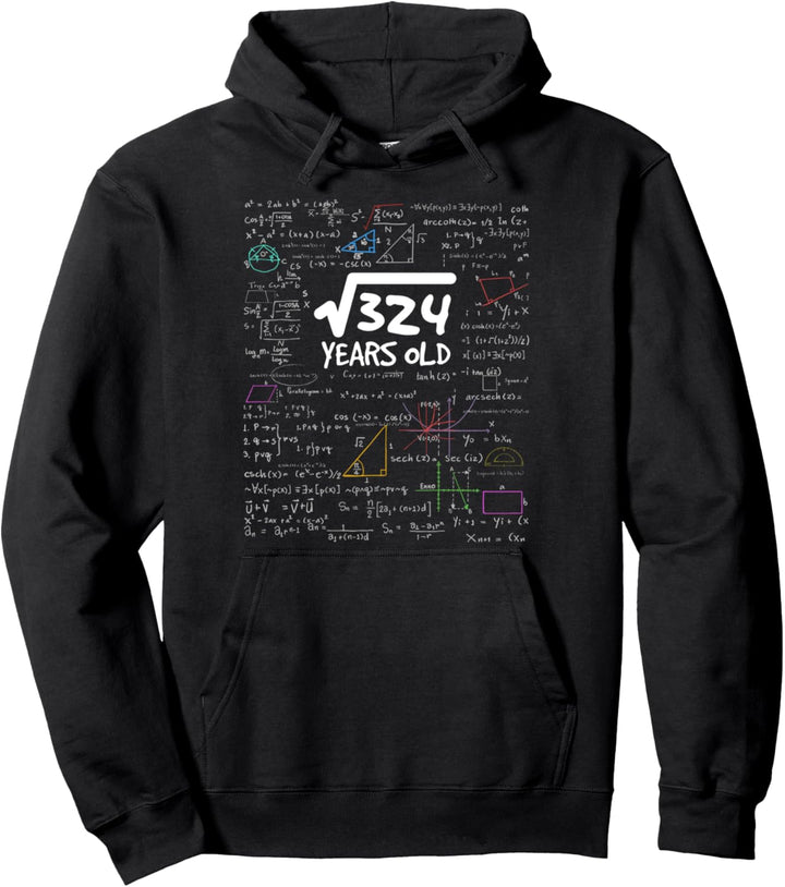Lustiges Geschenk Quadratwurzel aus 324 = 18 Jahre alt Pullover Hoodie