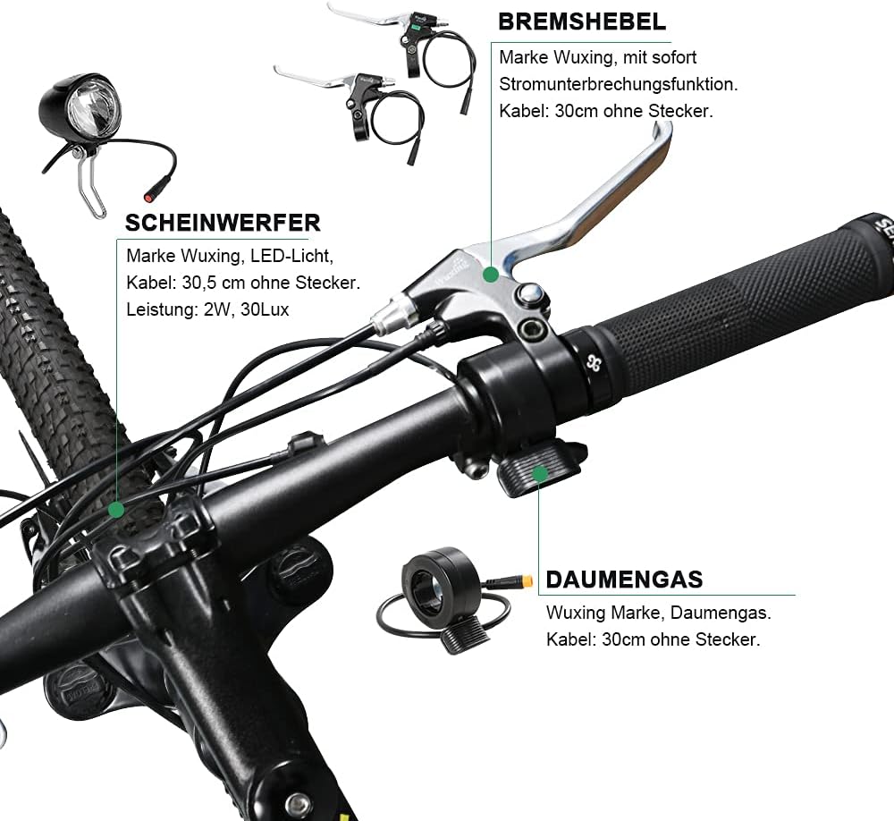 SHIMOST 28 Zoll 700C E-Bike Umbausatz Conversion Kit 36V250W Frontmotor mit 36V15,6Ah Li-ion Batteri