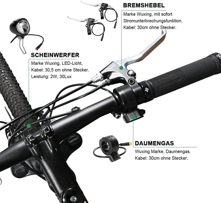 SHIMOST 28 Zoll 700C E-Bike Umbausatz Conversion Kit 36V250W Frontmotor mit 36V15,6Ah Li-ion Batteri