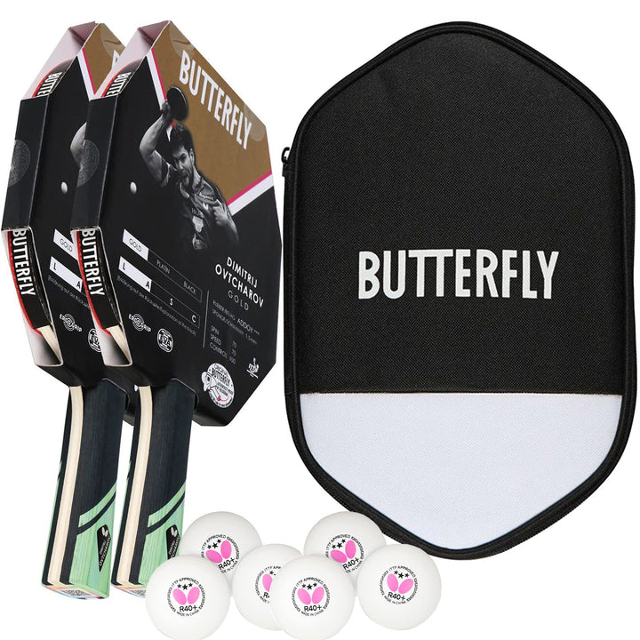Butterfly® Dimitrij Ovtcharov Gold Tischtennisschläger | Neue Eva-Technologie | ITTF zertifizierter