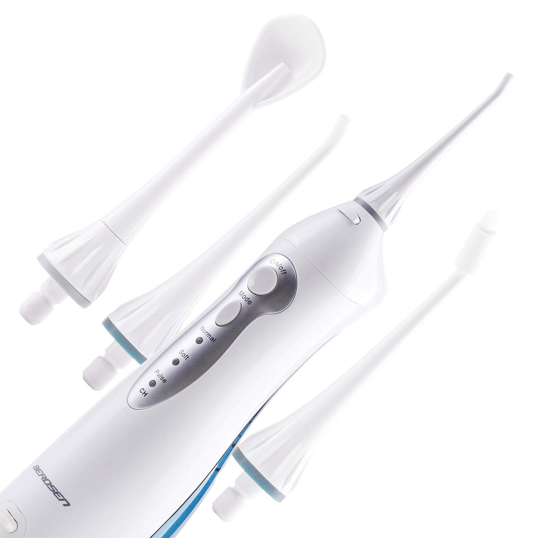 Tragbare Munddusche Berdsen ClearJet X3 Zahnpflege 4 Düsen 150 ml Wassertank Zahnreinigung Zahnpfleg
