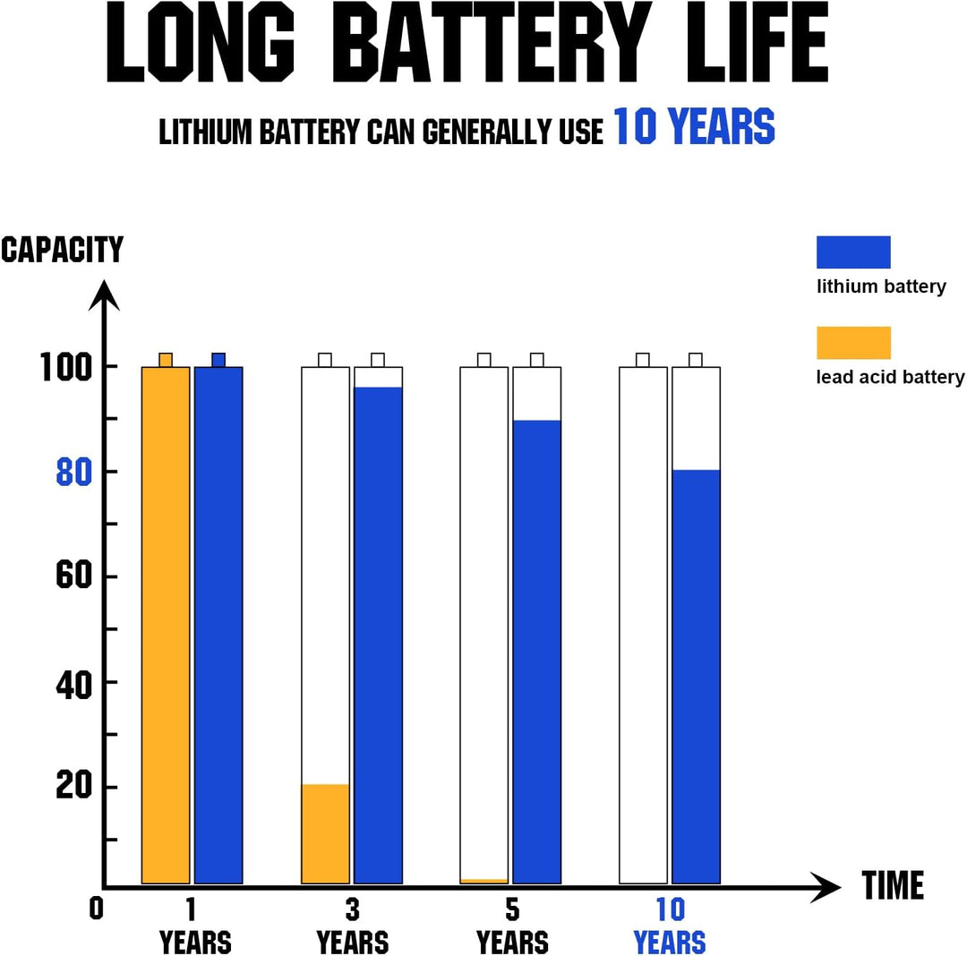 DCHOUSE 12V 6Ah LiFePO4 wiederaufladbarer Lithium-Akku mit 3000+ tiefen Zyklen und BMS Schutz für So