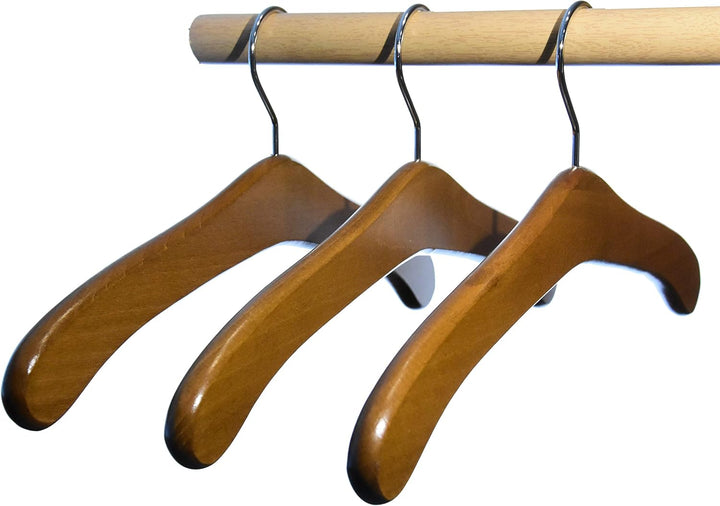 Kleiderbügel aus Holz 5 St. Garderobenbügel aus Buchenholz, Made in Austria (Eiche gebeizt), Eiche G