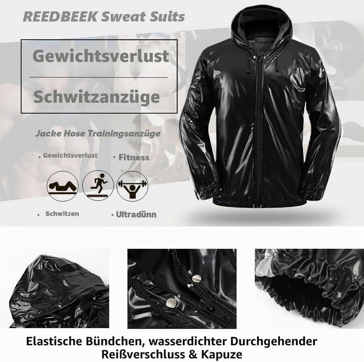 Anti-Rip Saunaanzug, Gewichtsverlust, Schwitzanzug, MMA-Training, Fitnessstudio, Jacke, Hose, Workou