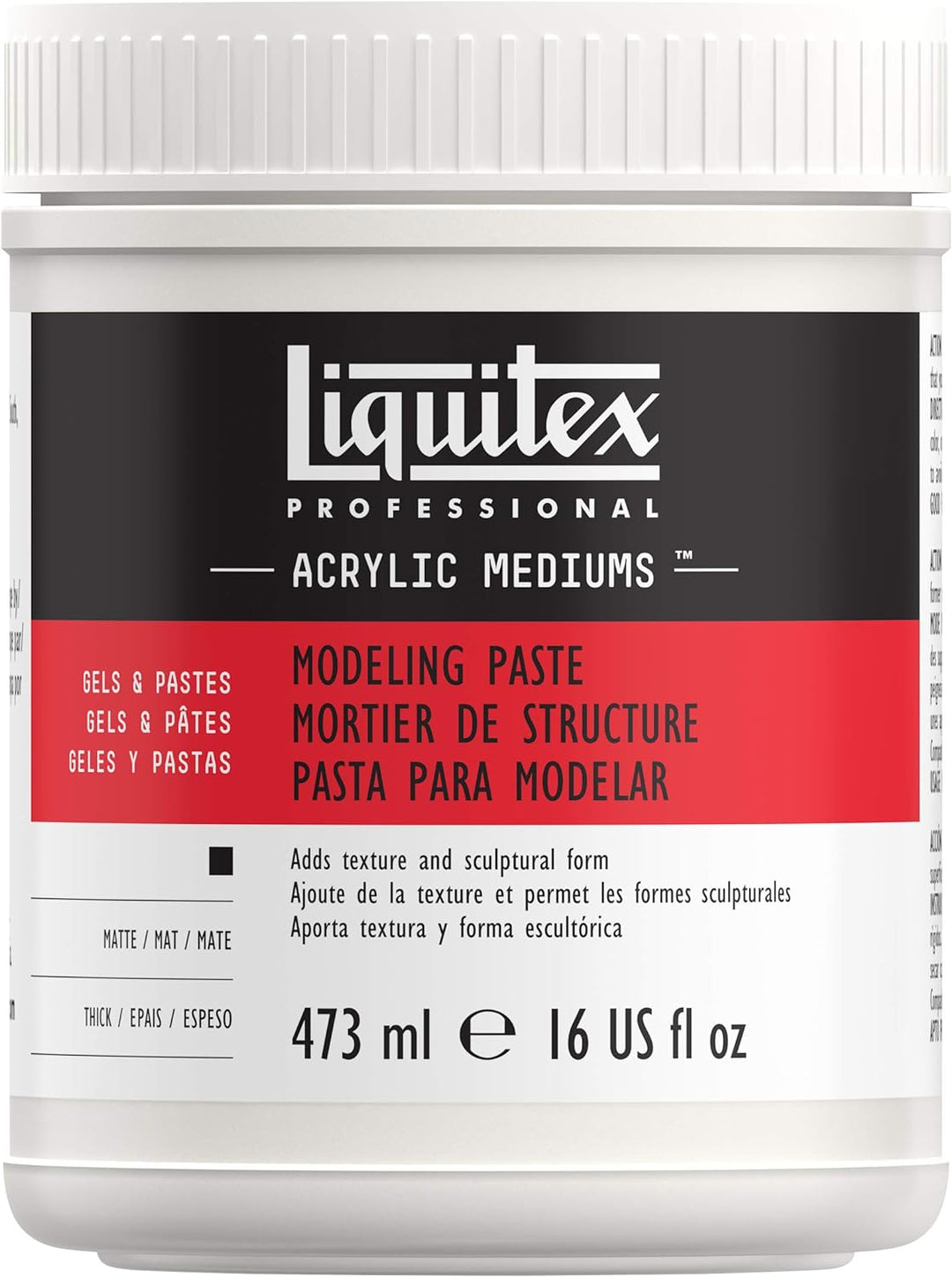 Liquitex 5516Professional Modellierpaste für Acrylfarben für grössere Strukturen, Skulpturen oder Ba
