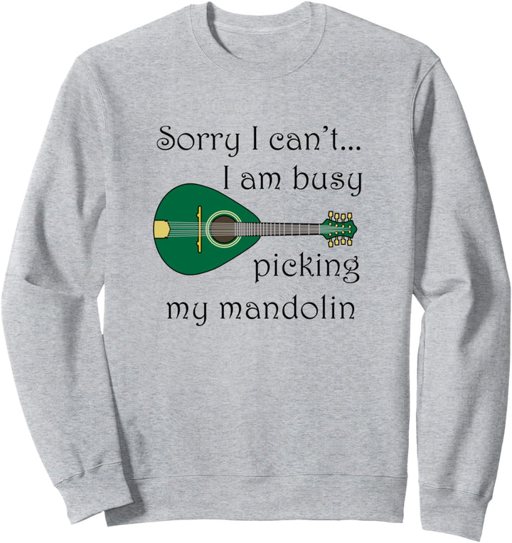 Mandoline zupfen Musiker Musikinstrument Sweatshirt