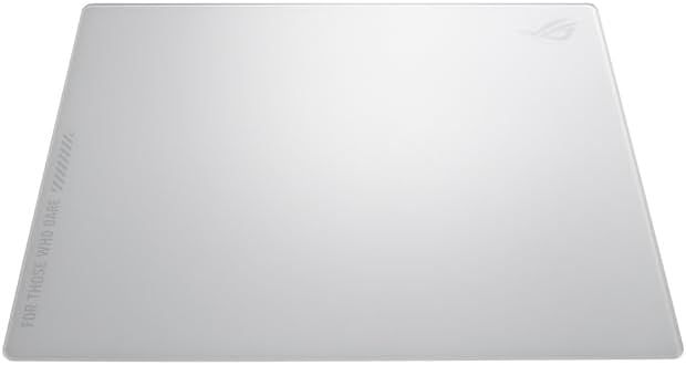 ASUS ROG Moonstone Ace L White Gaming-Mauspad (gehärtetes Glas, Rutschfester Boden aus Silikon, 500
