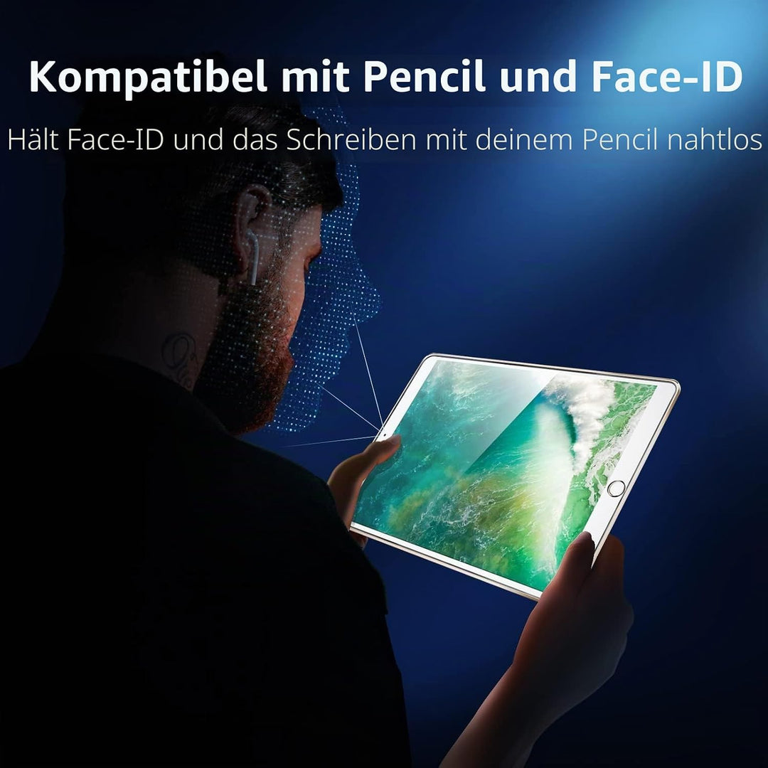 NEW'C 2 Stück, Schutzfolie für iPad Air 3 10,5 Zoll (2019), iPad Pro 10,5 Zoll (2017) und ein Ausric