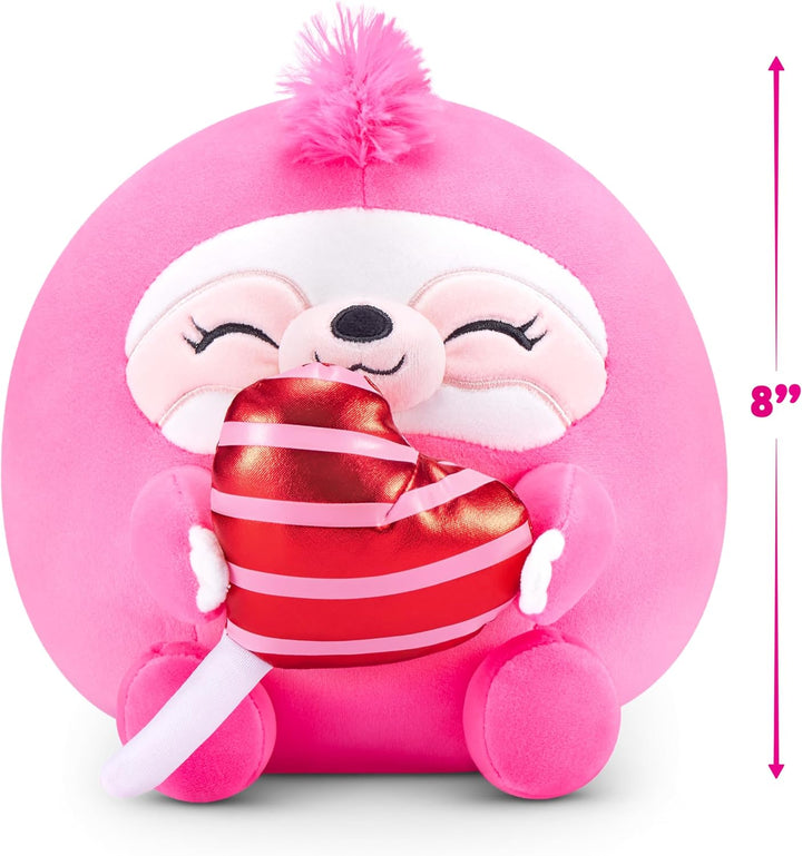 Snackles 20 cm grosses Valentinstags-Plüschspielzeug mit Valentinstags-Snack. (Sloth, Lollipop) Slot