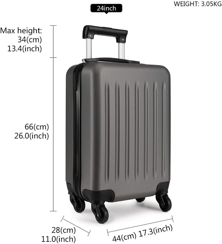 KONO Gepäcksets Kofferset 3 Teilig Hartschale Koffer Set Reisekoffer Set Leicht Koffer Trolleys, Zwi