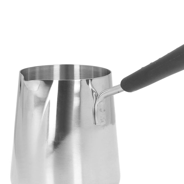 Mini-Butterwärmer aus Edelstahl und Heiztopf für Türkischen Kaffee mit Ausgiesser, Milchschmelztopf,