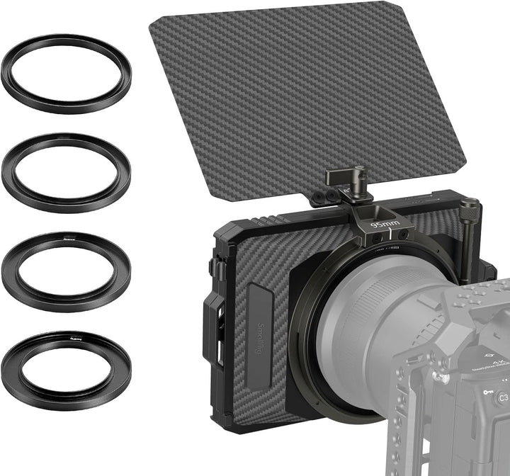 SMALLRIG Mini Matte Box Lite mit Top Flag für DSLRs und spiegellose Kameras, kompatibel mit 67mm/72m