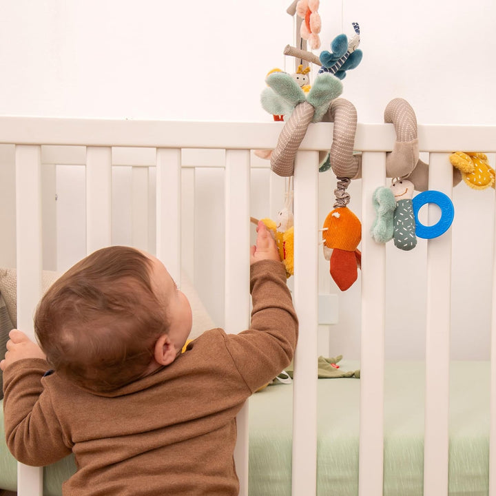 sigikid 43173 Babyaktivspielzeug Spirale zum Aufhängen, Gelb/Taube/Petrol/Schmetterling Gelb/Taube/P