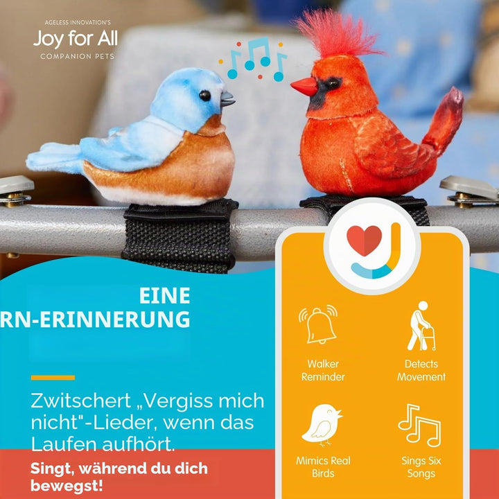 Joy For All Walker Squawker fröhlicher Animatronik-Vogel, der Ihnen Gesellschaft leistet und Sie an