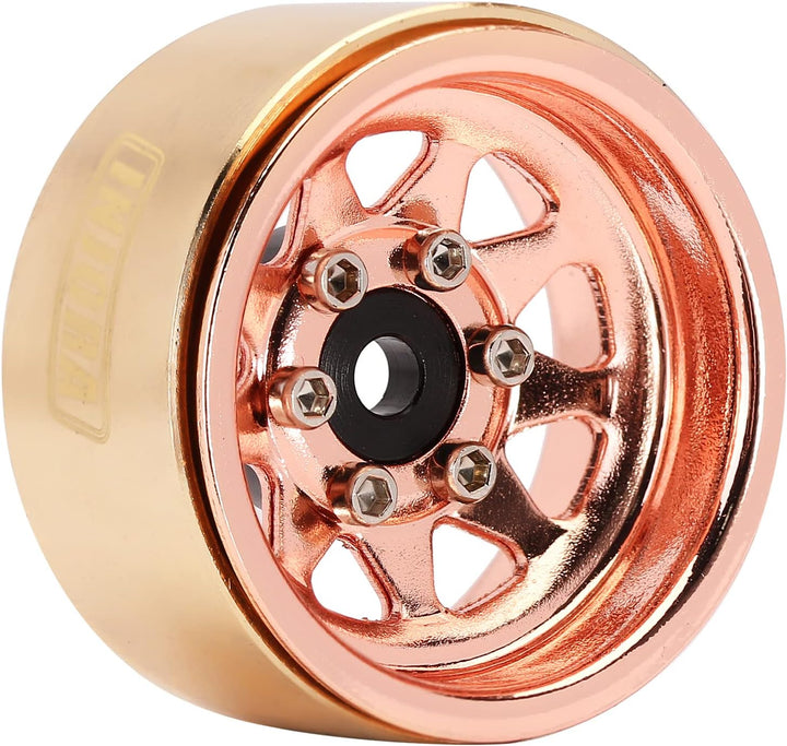 INJORA 1.0 Beadlock Rad mit Messing Ring Negativ Offset -3.78mm 1.0 Räder für TRX4M Axial SCX24 1/18