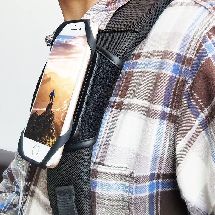 Outdoor Handy-Halter mit abnehmbare Halterung Handytasche Rucksack,Rucksack Handyhalter,Smartphone T