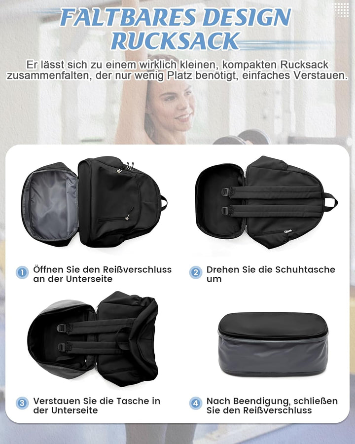 suradar Sportrucksack für Frauen mit Nasstasche und Schuhfach Sportrucksack Damen Gym Backpack Rucks