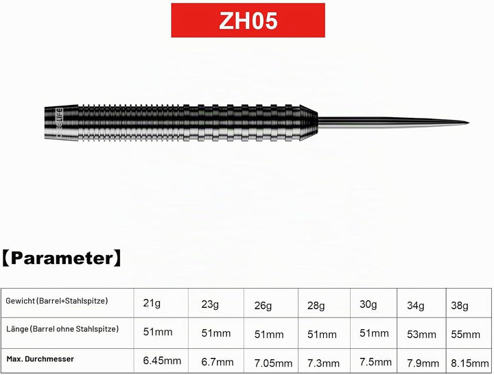 CyeeLife 26g Tungsten Steel Dart Barrels 90% ZH05 Schwarz
