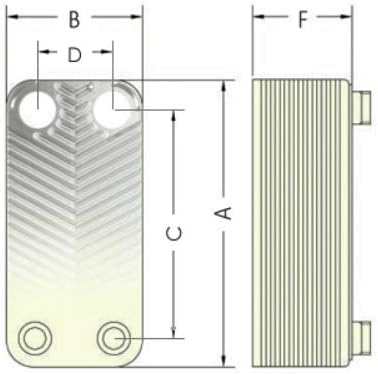 Edelstahl Plattenwärmetauscher Nordic Tec Ba-12-30 mit Isolierung 30 Platten 65kW 3/4”