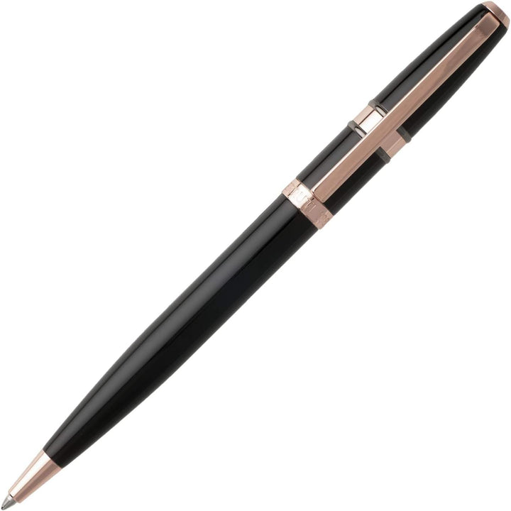 Cerruti Kugelschreiber Madison Black in der Farbe Rose Gold mit blauer Mine, NSH8764A