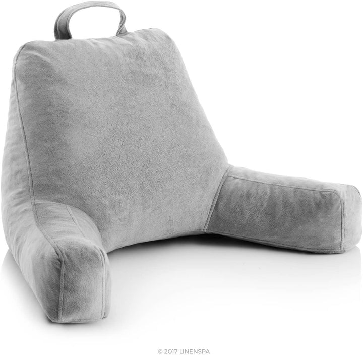 Linenspa Rückenkissen aus zerkleinertem Memory Foam – Lesekissen perfekt zur Rückenstützung beim Ent