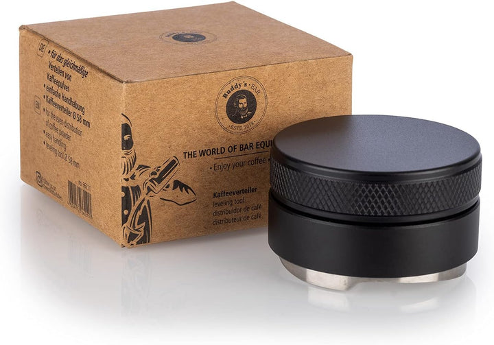 Buddy´s Bar - Barista Edition, Kaffeeverteiler, Ø 53 mm Base, H: 3,5 cm, Nivellierwerkzeug für Espre