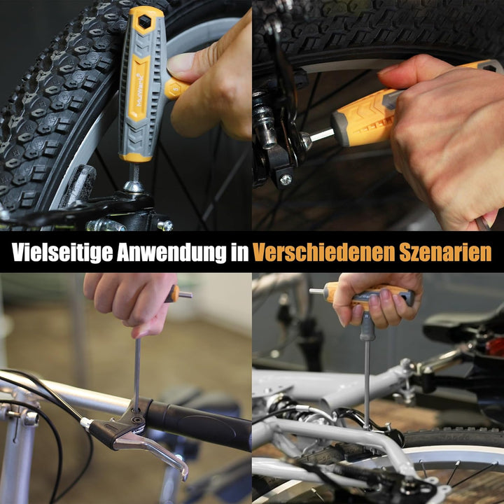 MulWark 14pc Imbusschlüssel Satz Mit Griff Inbusschlüssel Set T-Griff Schraubenschlüssel Set Metrisc
