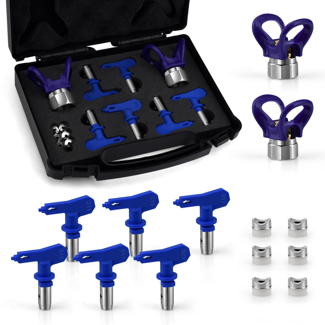 Airless SJG 10 Stück Airless Düse mit Spitzendichtung, Reversible Sprühspitzen, Airless-Sprühdüsen,