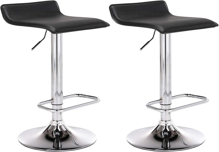 CLP 2er Set Barhocker Dyn Mit Kunstlederbezug I 2 x Höhenverstellbarer Und Drehbarer Tresenhocker Mi