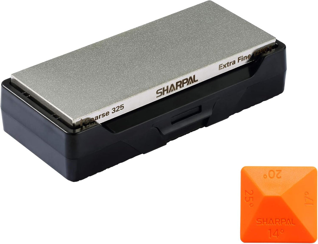 SHARPAL 156N Diamant-Schleifstein Abziehstein mit Aufbewahrungsbox, Dual Körnung, grob/extrafein, We