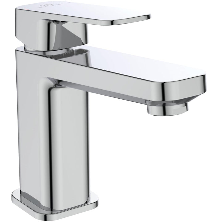 Ideal Standard A6326AA Tonic II Waschtischarmatur mit Ablauf, Bad-Wasserhahn mit Auslauf, Mischbatte