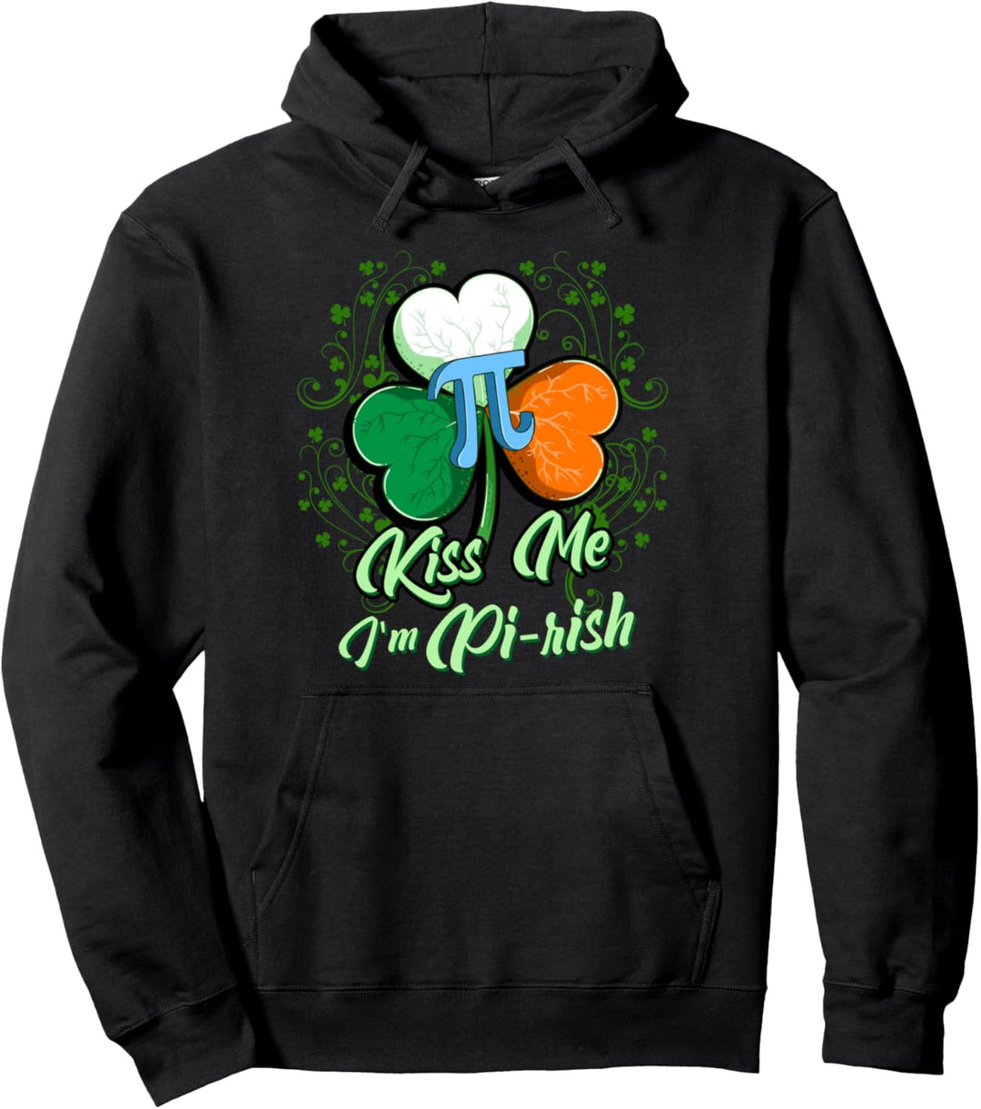 Küss mich Ich bin Pi-Rish Lustiger St. Patrick's Day Pi Day Irisch Pullover Hoodie