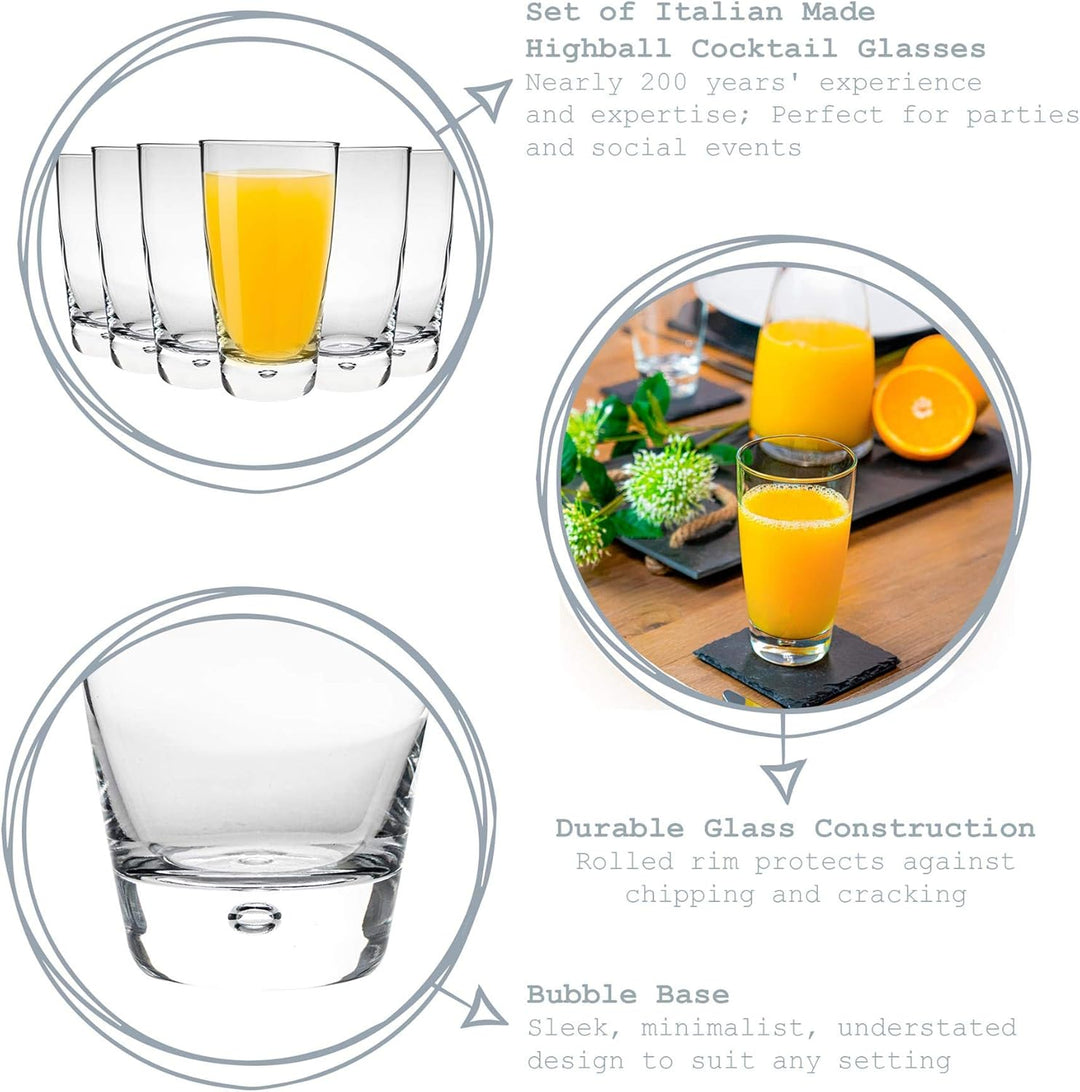 Bormioli Rocco Luna Highball -Brille - 340ml - Pack Von 12