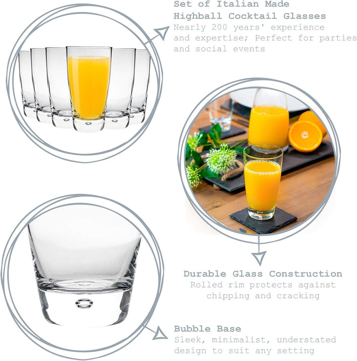 Bormioli Rocco Luna Highball -Brille - 340ml - Pack Von 12