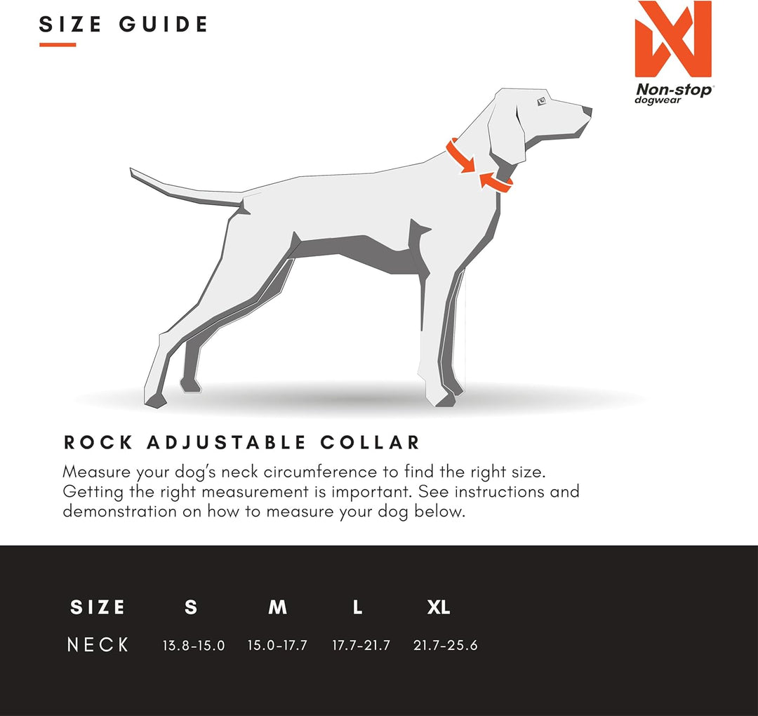 Non-stop dogwear Rock Collar Adjustable |3446| Verstellbares Funktionshalsband, Grösse:XL