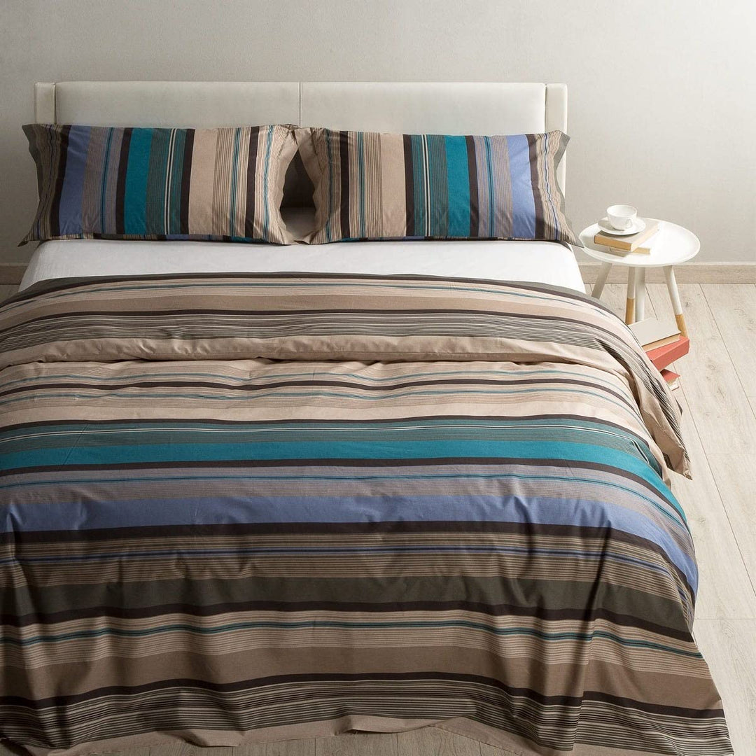 Caleffi Miller Bettwäsche-Set, Baumwolle, Taupe, Doppelbett, 40059 160 x 190 cm Taupe, 160 x 190 cm