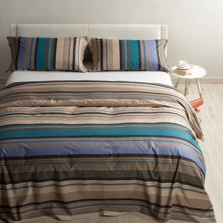 Caleffi Miller Bettwäsche-Set, Baumwolle, Taupe, Doppelbett, 40059 160 x 190 cm Taupe, 160 x 190 cm