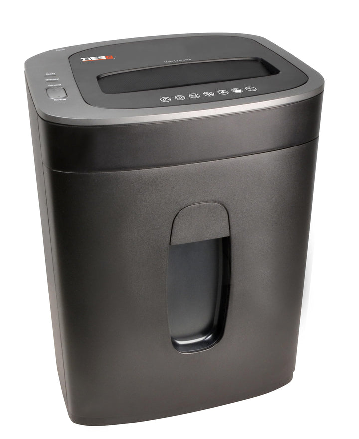 Desq 20065 Aktenvernichter | 12 Blatt | 4x33mm | P4 | Auch Kreditkarten | 19-Liter-Auffangbehälter |